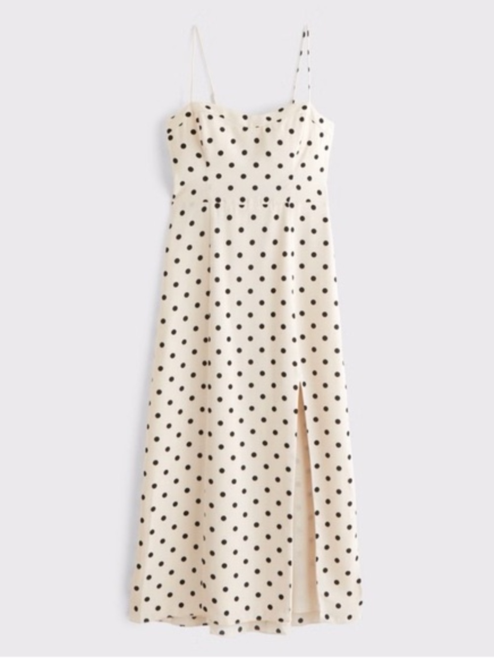Like new - A&F Camille Midi Dress size MP in vanilla dot